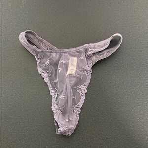 Victoria's Secret Lavender Sheer Lace Thong 1999